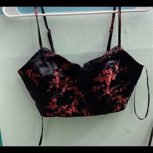 Rose petal crop top